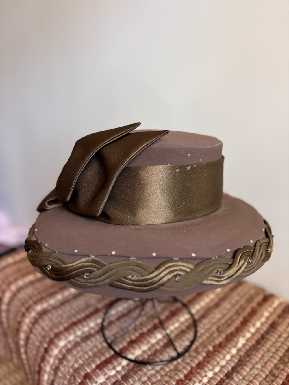 Ben Marc International 100% wool shell hat brown formal hat - Picture 3 of 10